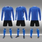 D7207# Long-sleeved football uniform suit - Blue