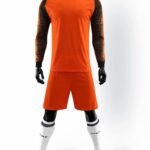 8201#Children/Adult Long Sleeve Football Jersey - Orange