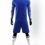 8201#Children/Adult Long Sleeve Football Jersey - Blue