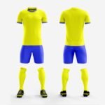 8116# Football training uniform for adults and children - Light yellow