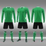 D7207# Long-sleeved football uniform suit - Green