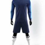 8201#Children/Adult Long Sleeve Football Jersey - Dark Blue